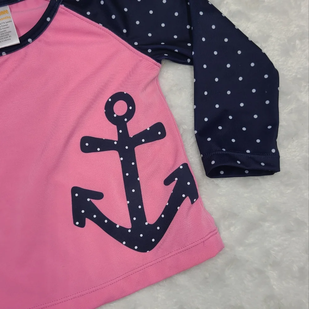 Gymboree nautical rashguard swimsuit size 18-24 months